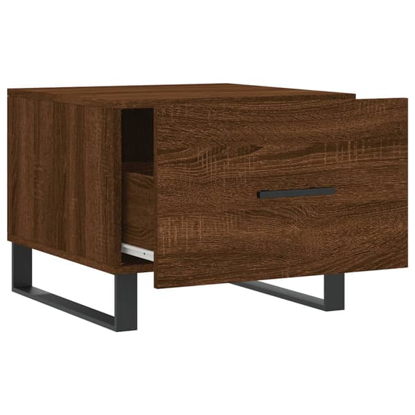 vidaXL sofabord brunt egetræ 50x50x40 cm