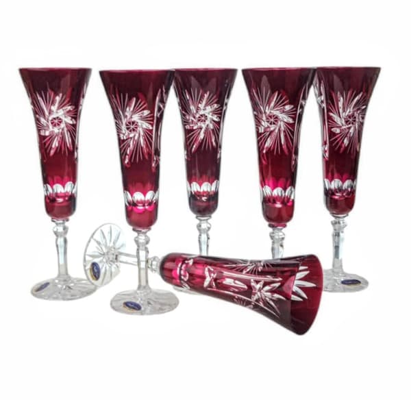 Ruby Crystal Champagneglas 170 ml Olive Grinder