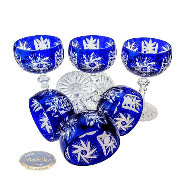 Koboltkrystal champagneglas 150ml Olive Grinder