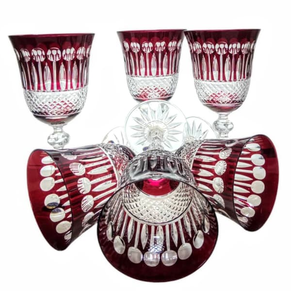 Rubin krystal vinglas 220ml franske