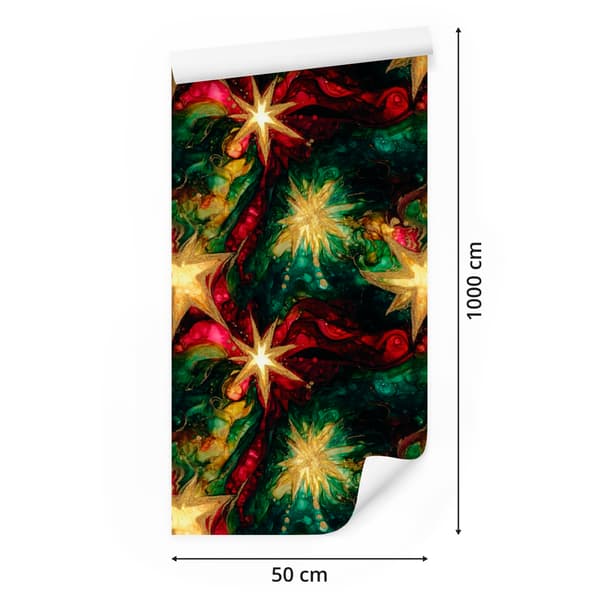 Mustetapetti musta, pullonvihreä ja viininpunainen 50x1000 cm