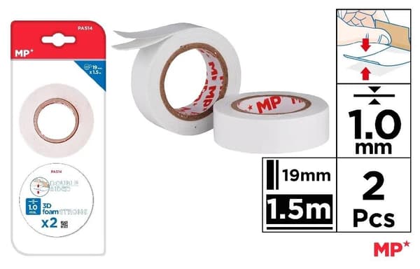 Dobbeltklæbende tape 2 stk.