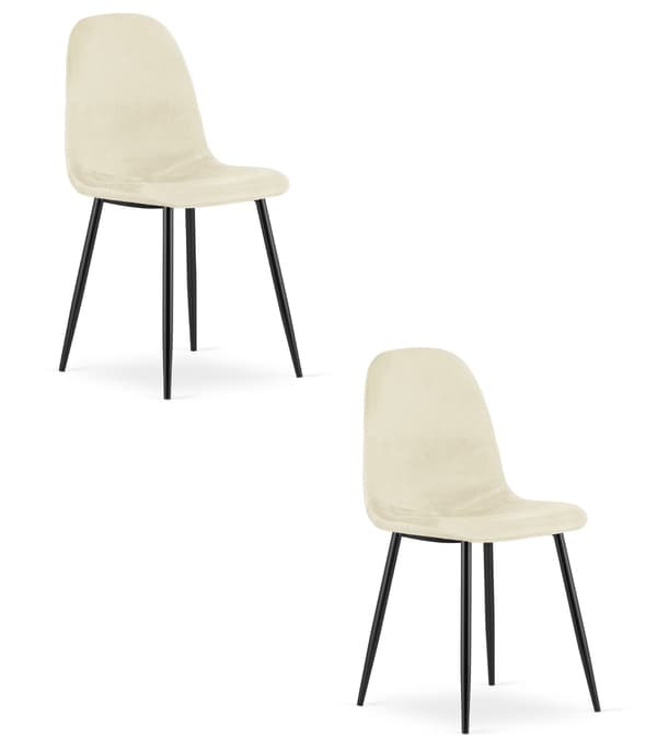 COMO stol - beige velour x 2