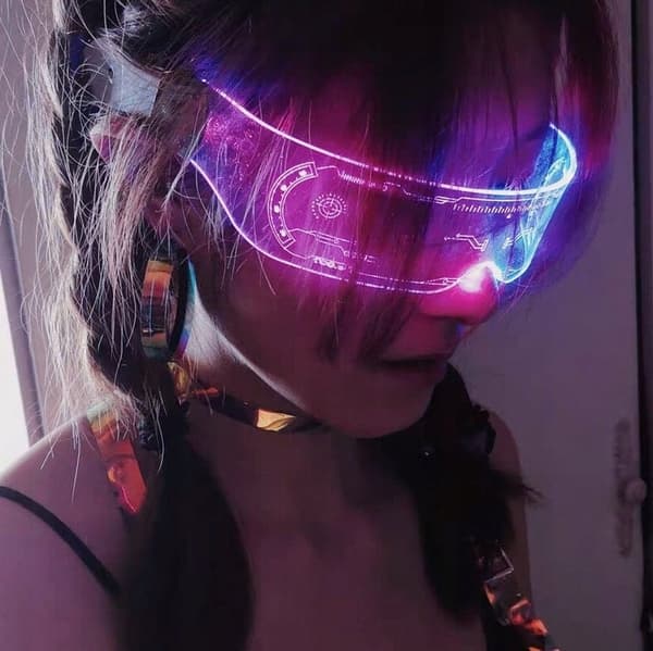RGB LED-briller med 7 farver, der lyser TIL fest