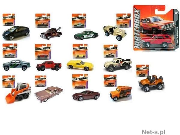 Matchbox Små biler, forskellige typer