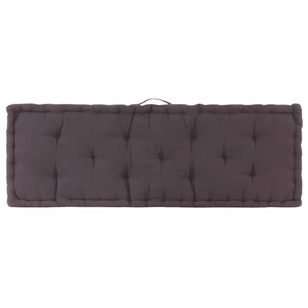 vidaXL Golv- eller palldynor, 2 st, bomull, antracit