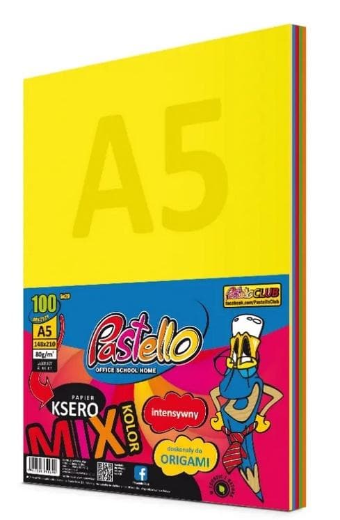 Kopiatorpapper A5 80g 5 färger 100 ark