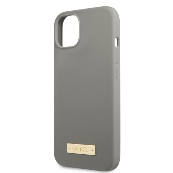 Guess silikoninen MagSafe-kotelo iPhone 13:lle, harmaa