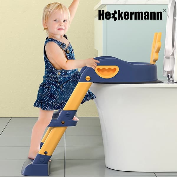 Heckermann blått toalettsitsöverdrag