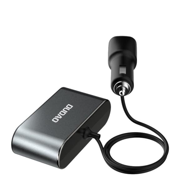Biloplader 2x USB + cigarettænderstik splitter 3x sort