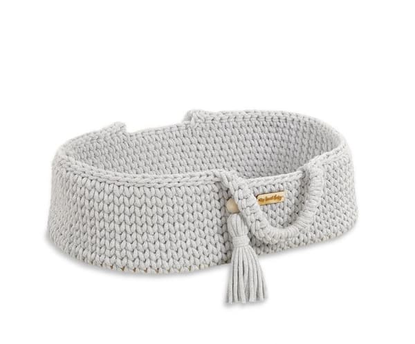 Moses Basket BOHO Bomullsdockbärare - Ljusgrå