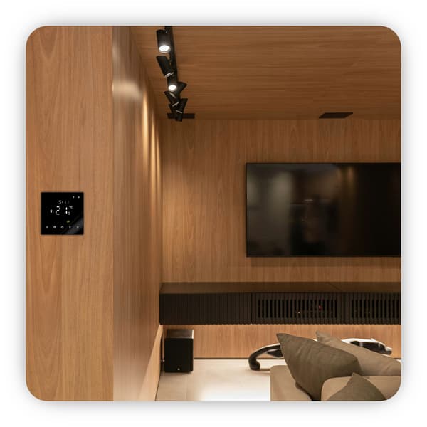 Zigbee Tuya PRO3 musta huonetermostaatti