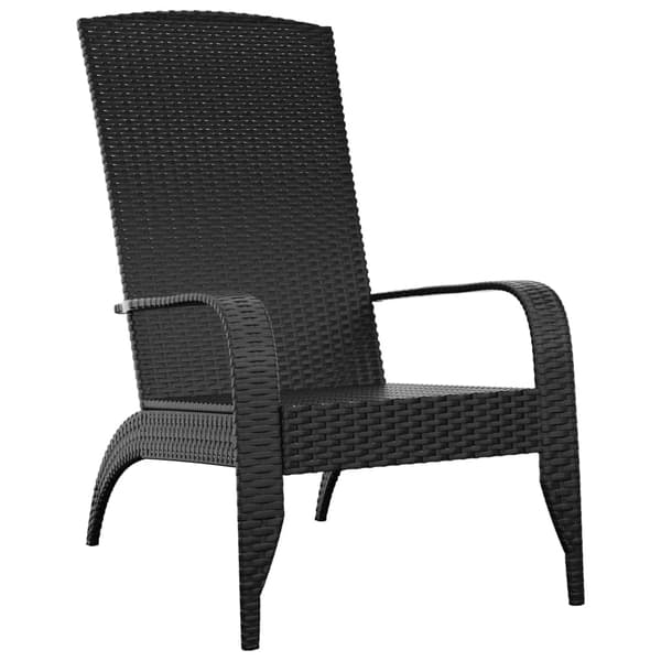 vidaXL Adirondack havestol, sort, polyrattan