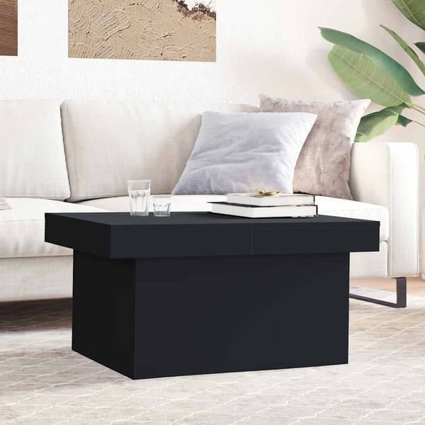 vidaXL sofabord, sort, 100x55x40 cm, træbaseret materiale