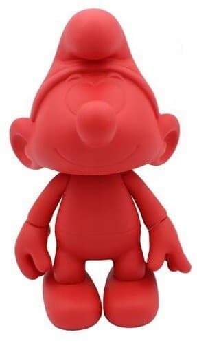 Valpsmurf vinyl matt röd rörlig figur 20 cm