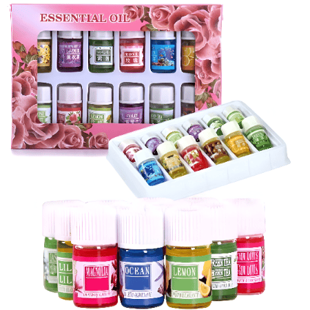 eteriska oljor set 3ML FÖR aromaterapi luftfuktare 12 ST MIX