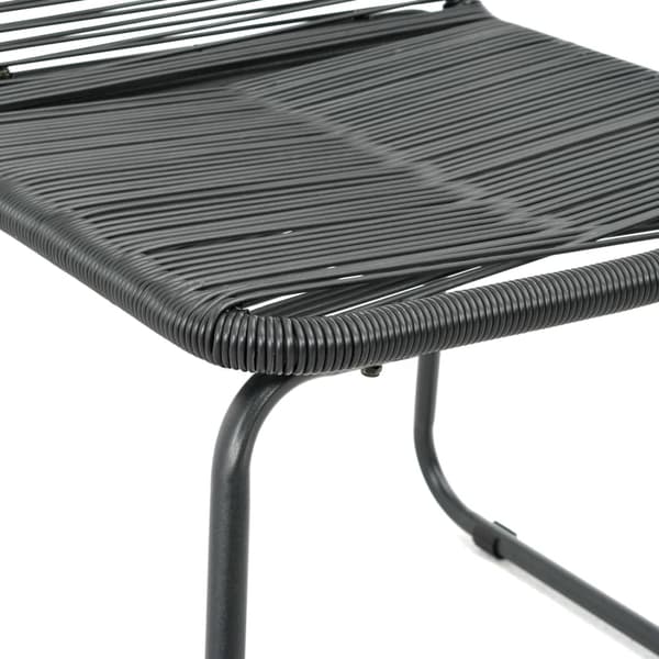 vidaXL havestole, sæt med 2, polyrattan, sort