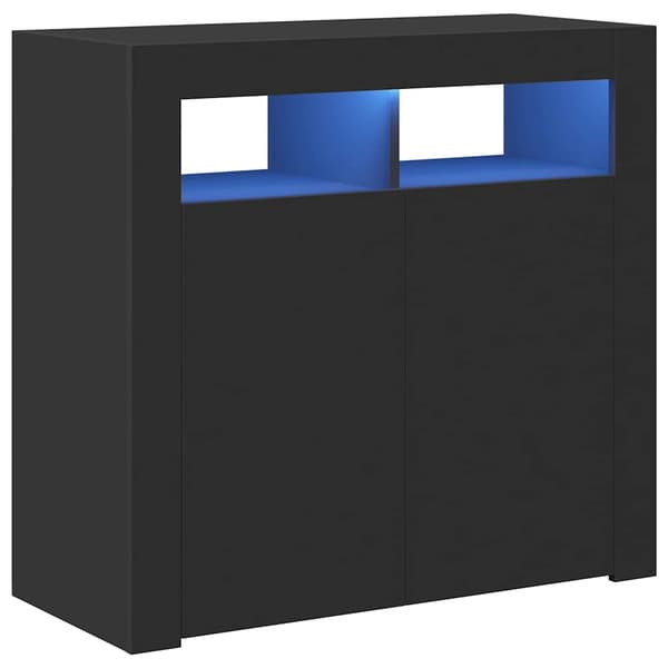 vidaXL LED-skab sort 80 x 35 x 75 cm