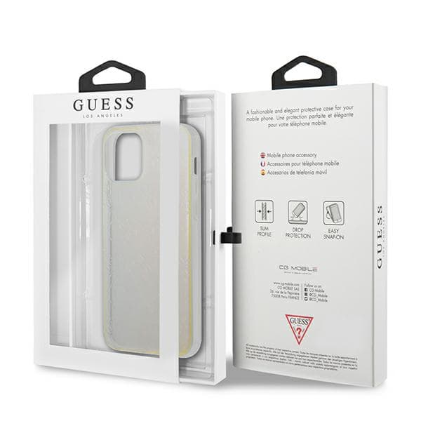 Guess 4G 3D Pattern Collection-skal till iPhone 12/12 Pro, opal