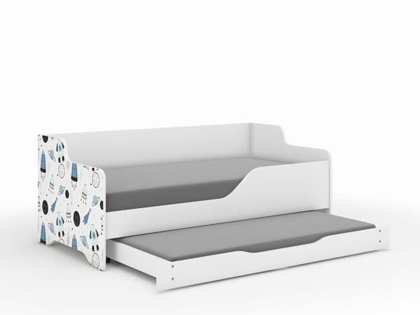 LILU 160x80 KOSMOS barnsäng med sovfunktion