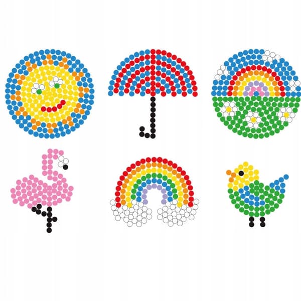 SKABONERE til presseperler, transparente, 5 stk.