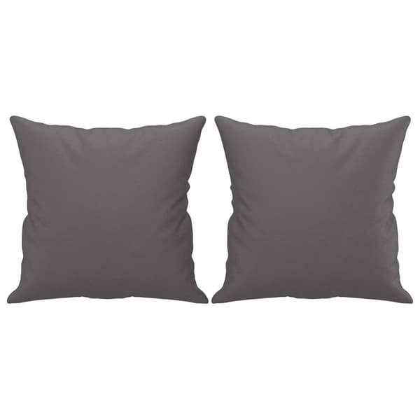 vidaXL 2-sitssoffa med kuddar, grå, 140 cm, konstläder