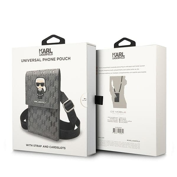 Karl Lagerfeld KLWBSAMIPG Silver Ikonik Karl Monogram Patch Handväska