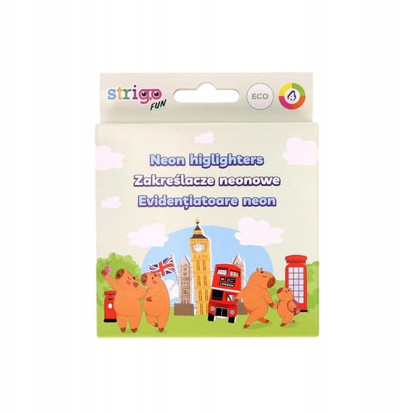 ECO NEON HIGHLIGHTER 4 STK. MIX CAPYBARA 5139