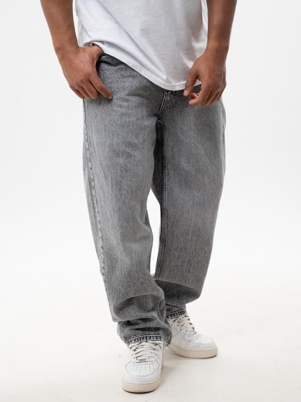 Lucky Dice Small Dice Herr Baggy Jeans Grå L