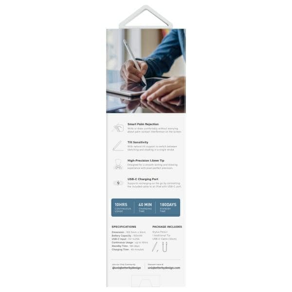 UNIQ Pixo Lite 2.0 Magnetisk Stylus til iPad, Sort