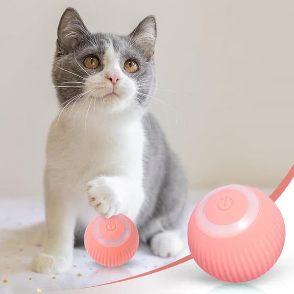 Interaktiv leksak Escape Moving Ball för katt LED-vibration