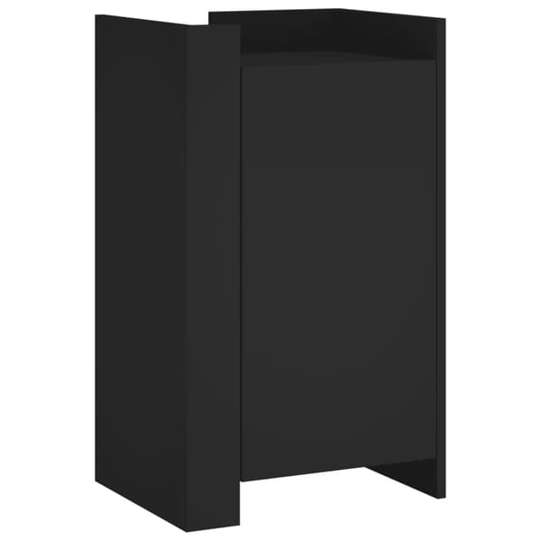 vidaXL skab, sort, 45x35x75 cm, træbaseret materiale