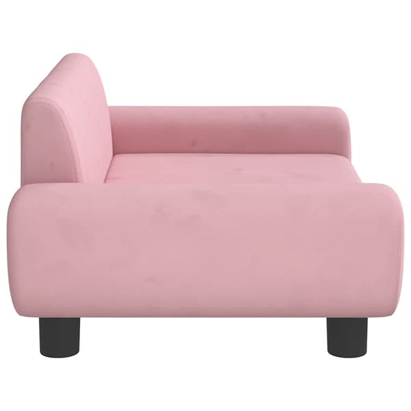 vidaXL Barnsoffa, rosa, 70x45x33 cm, sammet