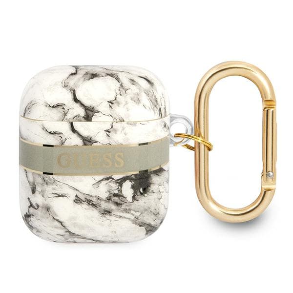 Guess Marble Strap Collection AirPods 1/2 cover, grå/grå
