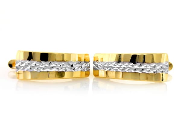 Guldøreringe 375 diamanter mode plader elegant stilfuld dekorativ