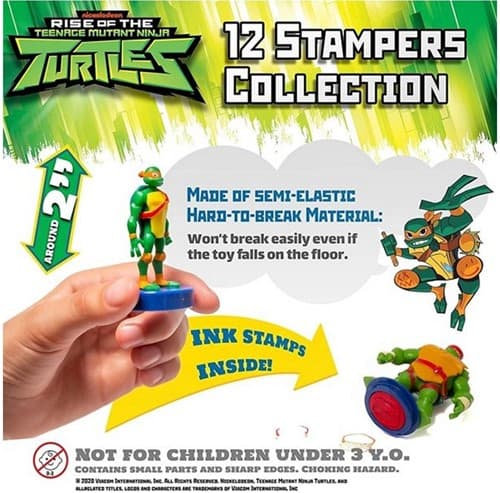 Nickelodion TMN Turtles stempler mix 1-pak 6 cm