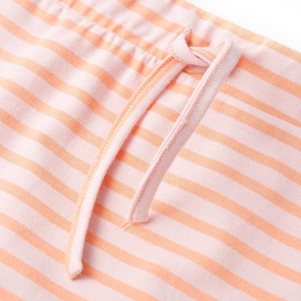 Stribet børnenederdel, lige snit, pink, 104