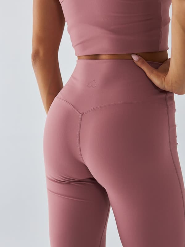 Rosa Utsvängda Leggings - Morning Dew M