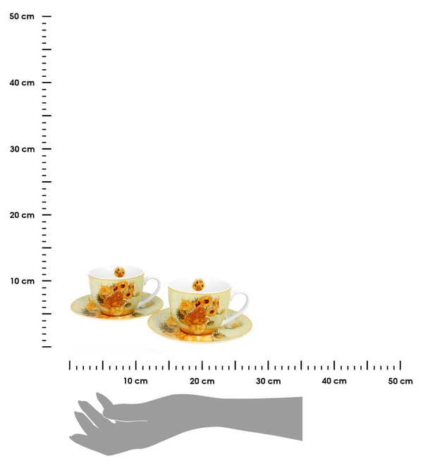 Set med 2 Van Gogh solrosmuggar