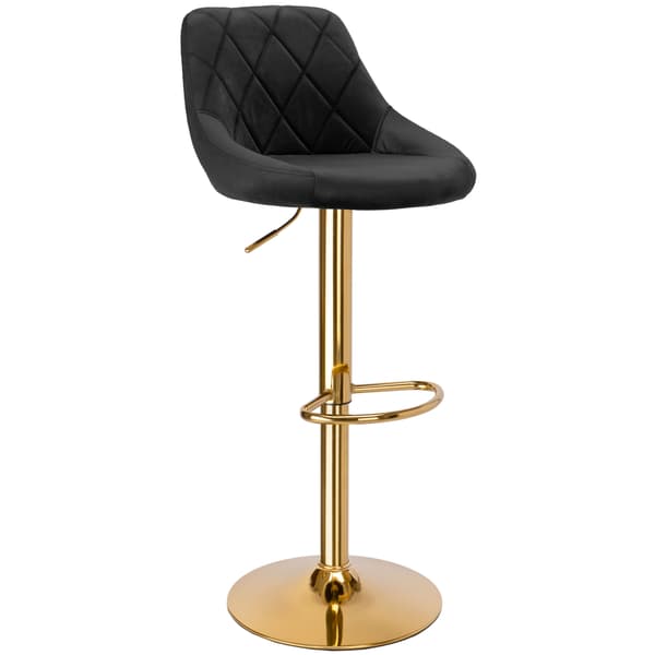 Cydro Gold barstol, sort fløjl