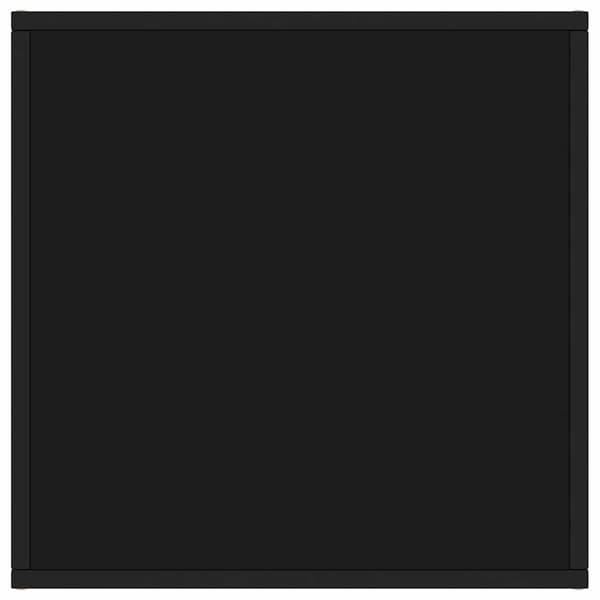 vidaXL sofabord, sort, sort glas, 60x60x35 cm