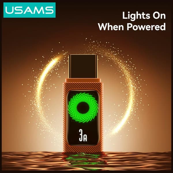 USAMS U92 18W USB-C til USB-A-kabel 1,2m sort