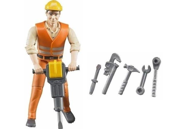 Arbejderfigur med tilbehør