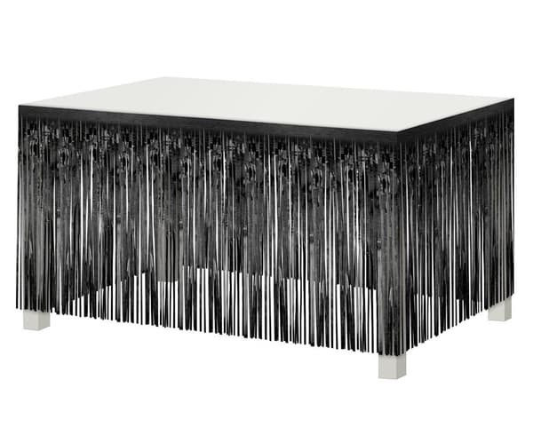 Sort bordkantdekoration 80x300cm