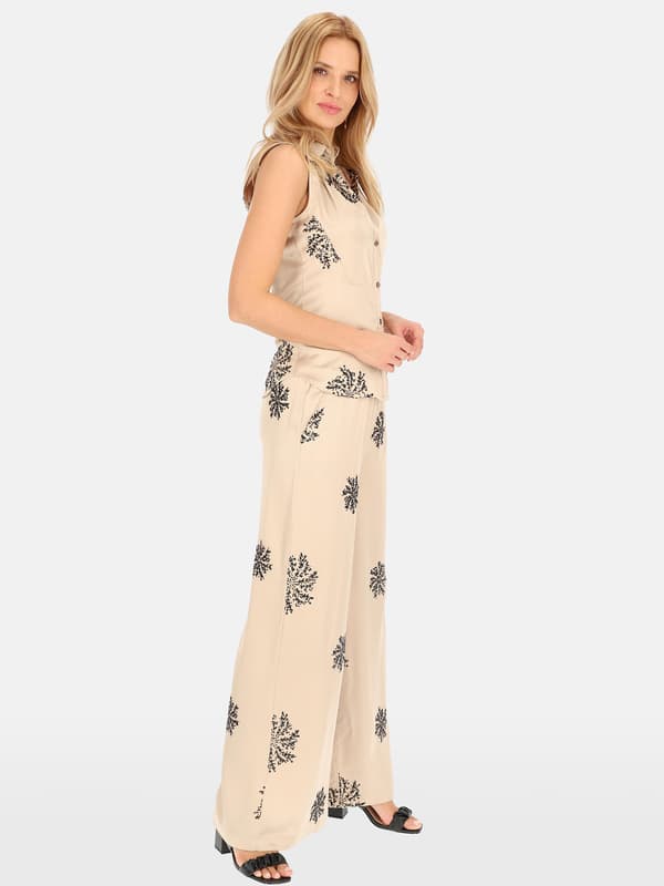 ELEGANT ÆRMLØS DAMEBLUSE MED PALJETTER