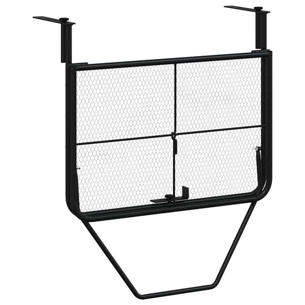 vidaXL balkonbord, sort, 60x40 cm, stål