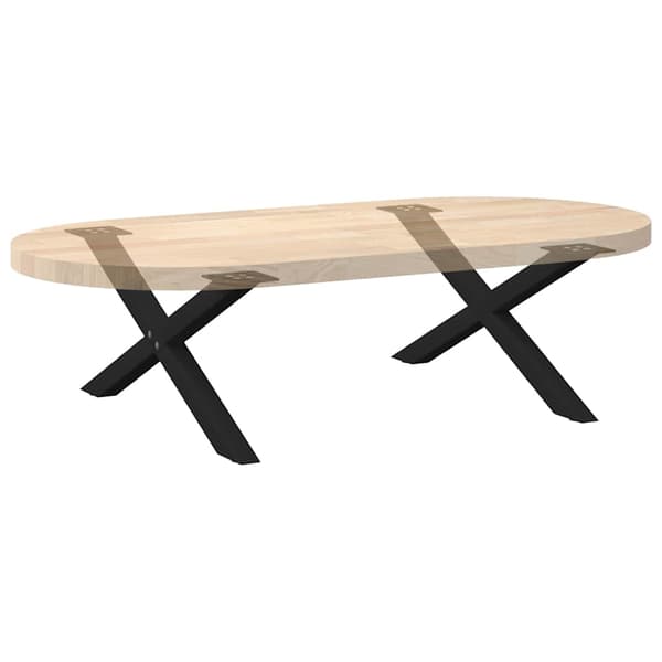 vidaXL sofabordsben, 2 stk., sort, 70x(30-31) cm, stål