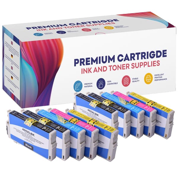 10x blækpatroner til EPSON GP-E405XL CMYKK x2 GP