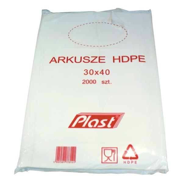 HDPE-plade 30x40 cm 2000 stk.