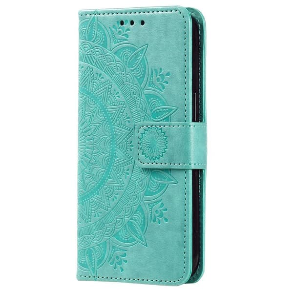 Samsung Galaxy A55 5G Flipfodral, Mandala, Grön